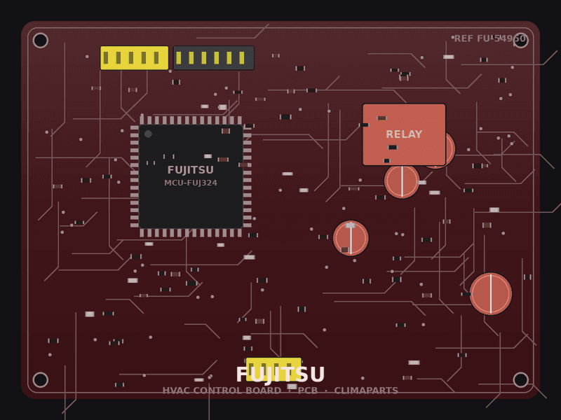Carte controle Fujitsu ASYG14KPCA unite murale